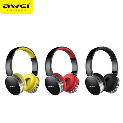 New Awei A500BL foldable hi-fi stereo wireless headphones bluetooth headset with noise reduction extra bass 40mm Dynamic unit