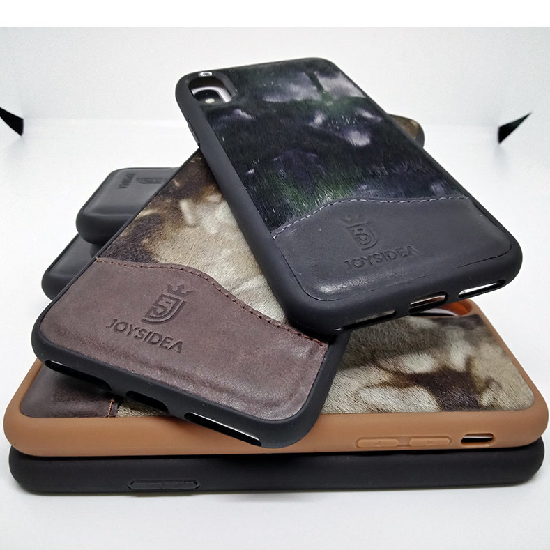 Horse hair-Phantom JOYSIDEA Stylish Genuine Leather Case with Full Inspection for iPhone 7, 7+, 8, 8+ & X