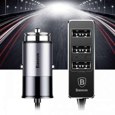 Baseus 4 USB Multiple Expander Car Charger 5.5A 4 Ports Fast Car-Charger Adapter For iPhone & Samsung