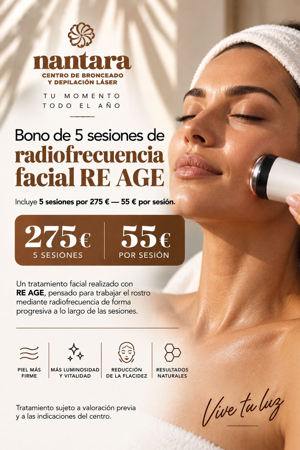 Bono 5 sesiones · Radiofrecuencia facial RE AGE Bono 5 sesiones · Radiofrecuencia facial RE AGE