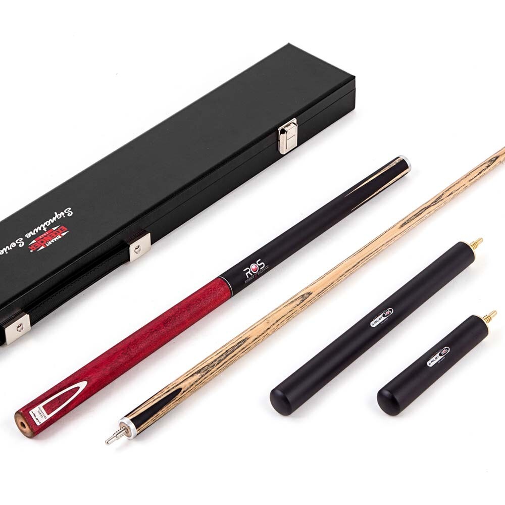 Riley Ronnie O'Sullivan Signature Series 4 Piece 5/8 Ash Snooker Cue - 9.5mm Tip - 145cm - Black/Red Wood