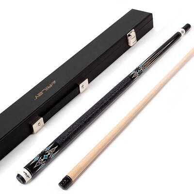 Riley Centurion American Pool Cue - Black - 13mm Tip and Linen Grip Section - 147cm