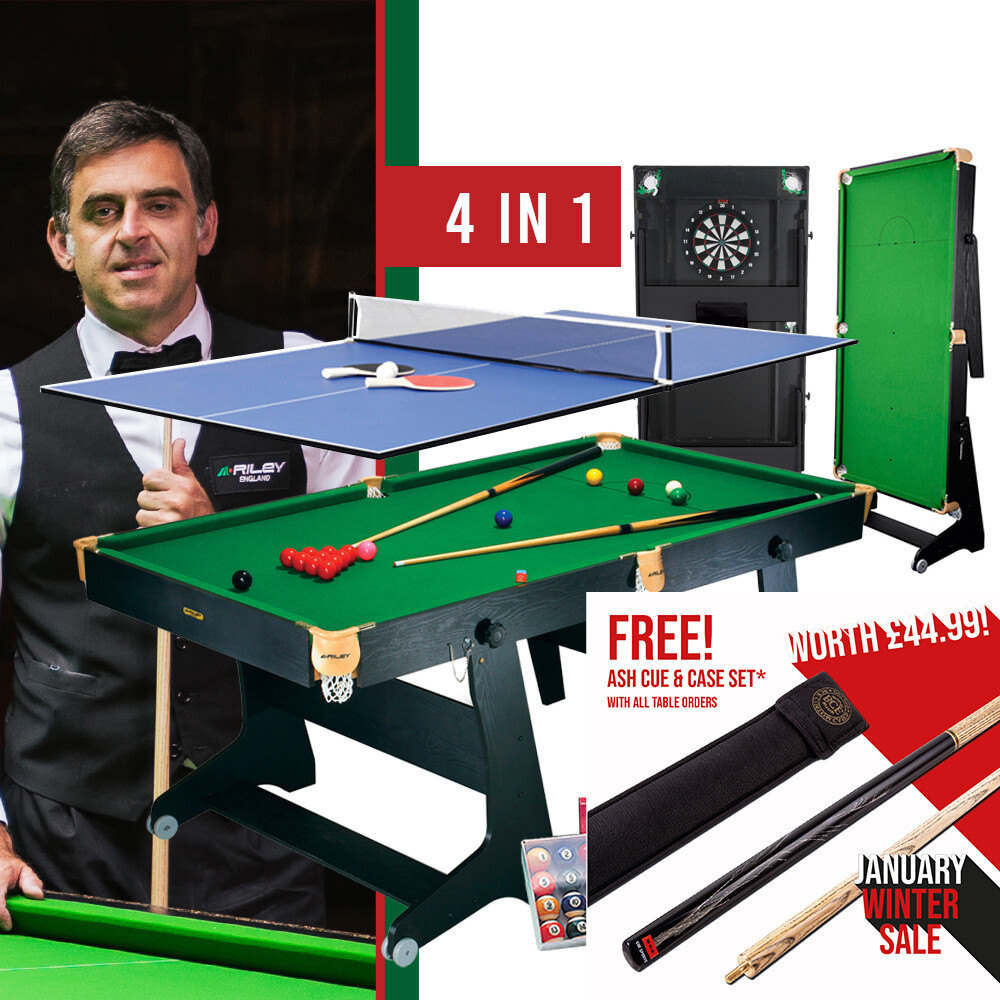 Riley Folding Snooker Table 6ft 4 in 1 snooker, pool, table