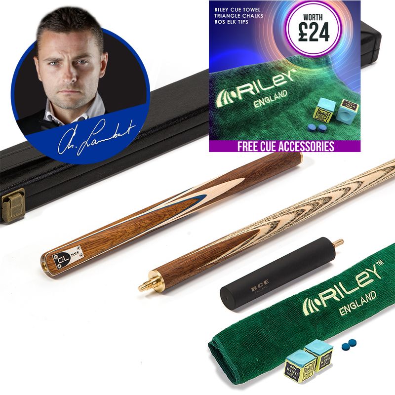 BCE C8L - 3 Piece English Pool Cue 3/4 Cut - Exotic Wood Butt with 9mm Tip - 145cm - Blue/ Natural Wood - with Deluxe Hard Case BCE C8L - 3 Piece English Pool Cue 3/4 Cut - Exotic Wood Butt with 9mm Tip - 145cm - Blue/ Natural Wood - with Deluxe Hard Case