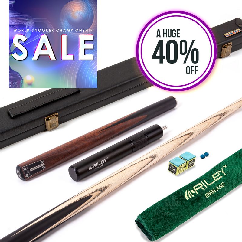 Riley Elegance - 3 Piece Snooker Cue and Hard Case - 3/4 Cut Cue - Ebony Butt- 9.5mm Pro Tip - 145cm - Black/ Natural Snake Wood 360Ëš Splicing Riley Elegance - 3 Piece Snooker Cue and Hard Case - 3/4 Cut Cue - Ebony Butt- 9.5mm Pro Tip - 145cm - Black/ Natural Snake Wood 360Ëš Splicing