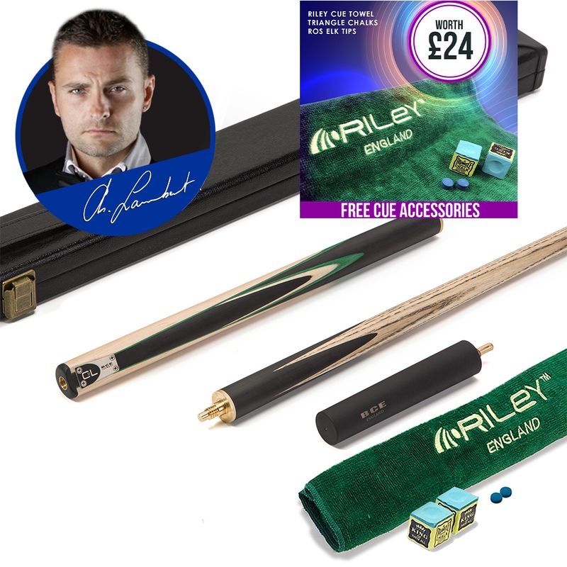 BCE C8L - 3 Piece English Pool Cue 3/4 Cut - Layered Ebonised Black Wood with 9mm Tip - 145cm - Black/ Green/ Light Wood - with Deluxe Hard Case BCE C8L - 3 Piece English Pool Cue 3/4 Cut - Layered Ebonised Black Wood with 9mm Tip - 145cm - Black/ Green/ Light Wood - with Deluxe Hard Case