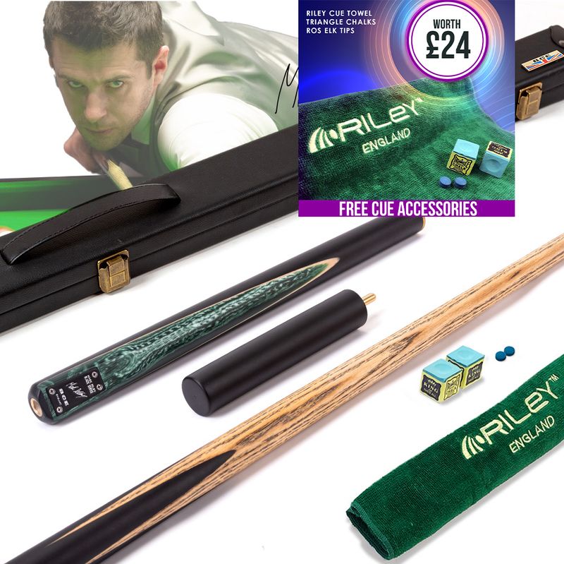BCE Black Series - Mark Selby - 3 Piece Snooker Cue and Hard Case - 3/4 Cut Cue - Layered Ebonised Black Wood Butt - 9.5mm Tip - 145cm - Black/ Green and White Marbleised Resin BCE Black Series - Mark Selby - 3 Piece Snooker Cue and Hard Case - 3/4 Cut Cue - Layered Ebonised Black Wood Butt - 9.5mm Tip - 145cm - Black/ Green and White Marbleised Resin