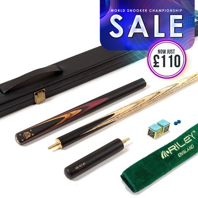BCE 3 Piece Heritage Snooker Cue and Hard Case 3/4 Cut- Sapele Mahogany Butt - 9.5mm Tip - 145cm - Black/Natural/Brown/Purple BCE 3 Piece Heritage Snooker Cue and Hard Case 3/4 Cut- Sapele Mahogany Butt - 9.5mm Tip - 145cm - Black/Natural/Brown/Purple