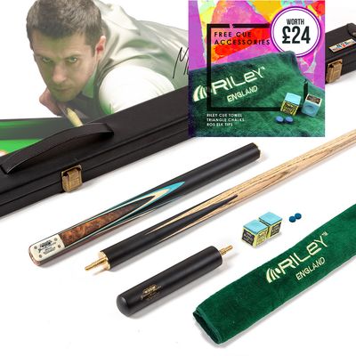 BCE 3 Piece Grand Master Snooker Cue and Hard Case 3/4 Cut- Layered Ebonised Black Wood Butt - 9.5mm Tip - 145cm - Black/ Blue/ Natural BCE 3 Piece Grand Master Snooker Cue and Hard Case 3/4 Cut- Layered Ebonised Black Wood Butt - 9.5mm Tip - 145cm - Black/ Blue/ Natural