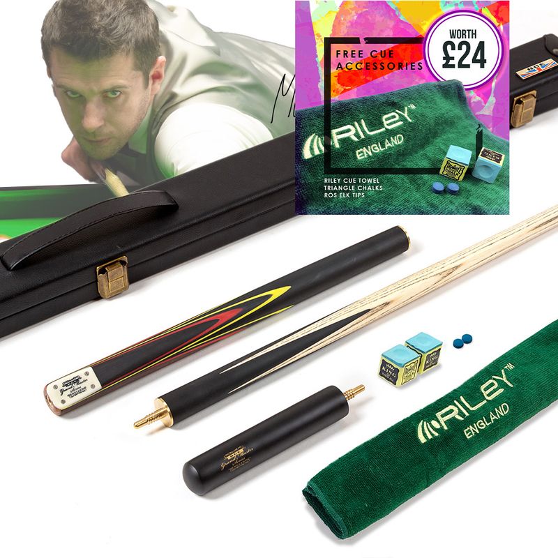 BCE 3 Piece Grand Master Snooker Cue and Hard Case 3/4 Cut- Layered Ebonised Black Wood Butt - 9.5mm Tip - 145cm - Black/Red/ Yellow BCE 3 Piece Grand Master Snooker Cue and Hard Case 3/4 Cut- Layered Ebonised Black Wood Butt - 9.5mm Tip - 145cm - Black/Red/ Yellow