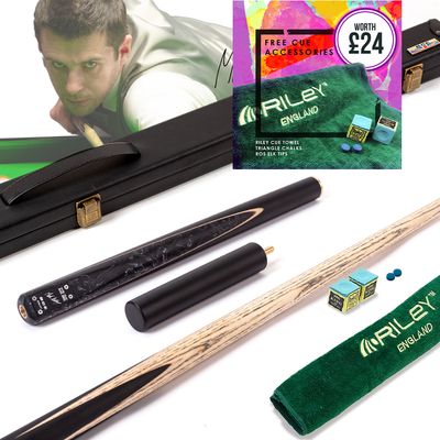 BCE Black Series - Mark Selby - 3 Piece Snooker Cue and Hard Case - 3/4 Cut Cue - Layered Ebonised Black Wood Butt - 9.5mm Tip - 145cm - Black/ Black and White Marbleised Resin BCE Black Series - Mark Selby - 3 Piece Snooker Cue and Hard Case - 3/4 Cut Cue - Layered Ebonised Black Wood Butt - 9.5mm Tip - 145cm - Black/ Black and White Marbleised Resin