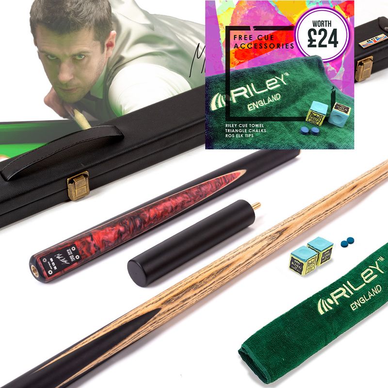 BCE Black Series - Mark Selby - 3 Piece Snooker Cue and Hard Case - 3/4 Cut Cue - Layered Ebonised Black Wood Butt - 9.5mm Tip - 145cm - Black/ Red and Black Marbleised Resin BCE Black Series - Mark Selby - 3 Piece Snooker Cue and Hard Case - 3/4 Cut Cue - Layered Ebonised Black Wood Butt - 9.5mm Tip - 145cm - Black/ Red and Black Marbleised Resin