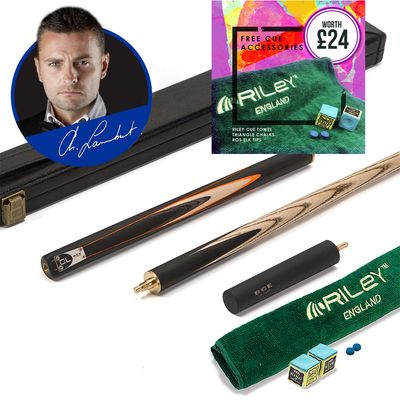 BCE C8L - 3 Piece English Pool Cue and Hard Case 3/4 Cut - Layered Ebonised Black Wood with 9mm Tip - 145cm - Black/ Orange/ Natural Wood - with Deluxe Hard Case BCE C8L - 3 Piece English Pool Cue and Hard Case 3/4 Cut - Layered Ebonised Black Wood with 9mm Tip - 145cm - Black/ Orange/ Natural Wood - with Deluxe Hard Case