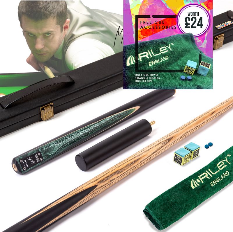 BCE Black Series - Mark Selby - 3 Piece Snooker Cue and Hard Case - 3/4 Cut Cue - Layered Ebonised Black Wood Butt - 9.5mm Tip - 145cm - Black/ Green and White Marbleised Resin BCE Black Series - Mark Selby - 3 Piece Snooker Cue and Hard Case - 3/4 Cut Cue - Layered Ebonised Black Wood Butt - 9.5mm Tip - 145cm - Black/ Green and White Marbleised Resin