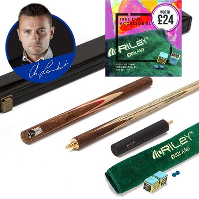 BCE C8L - 3 Piece English Pool Cue 3/4 Cut - Exotic Wood Butt with 9mm Tip - 145cm - Red/ Natural Wood - with Deluxe Hard Case BCE C8L - 3 Piece English Pool Cue 3/4 Cut - Exotic Wood Butt with 9mm Tip - 145cm - Red/ Natural Wood - with Deluxe Hard Case