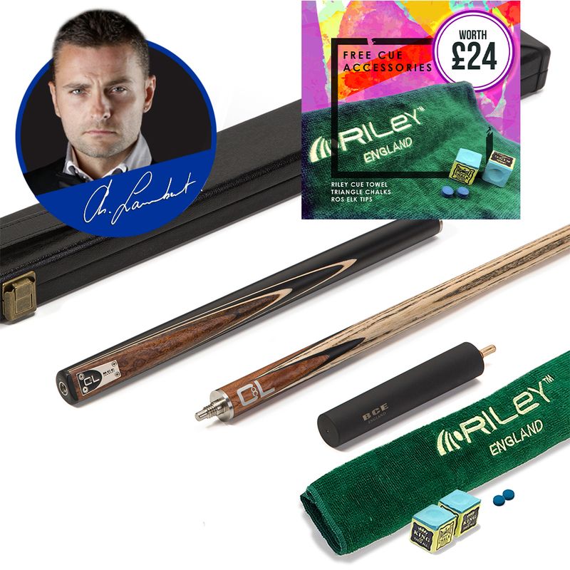 BCE C8L - 3 Piece English Pool Cue 3/4 Cut - Layered Ebonised Black Wood Butt with 9mm Tip - 145cm - Black/ Dark Wood - with Deluxe Hard Case BCE C8L - 3 Piece English Pool Cue 3/4 Cut - Layered Ebonised Black Wood Butt with 9mm Tip - 145cm - Black/ Dark Wood - with Deluxe Hard Case