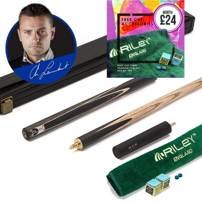 BCE C8L - 3 Piece English Pool Cue and Hard Case 3/4 Cut - Layered Ebonised Black Wood with 9mm Tip - 145cm - Black/ Grey/ Natural Wood - with Deluxe Hard Case BCE C8L - 3 Piece English Pool Cue and Hard Case 3/4 Cut - Layered Ebonised Black Wood with 9mm Tip - 145cm - Black/ Grey/ Natural Wood - with Deluxe Hard Case