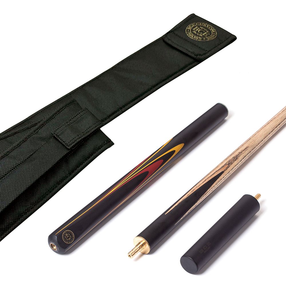 BCE 3 Piece Cue and Soft Case 3/4 Cut - 9.5mm Tip - 145cm - Black/Natural
