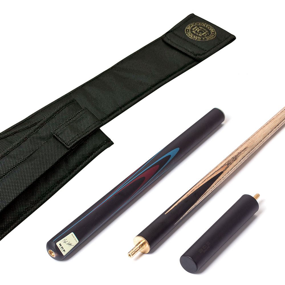 BCE Mark Selby 3 Piece Cue and Soft Case 3/4 Cut - 9.5mm Tip - 145cm - Black/Natural