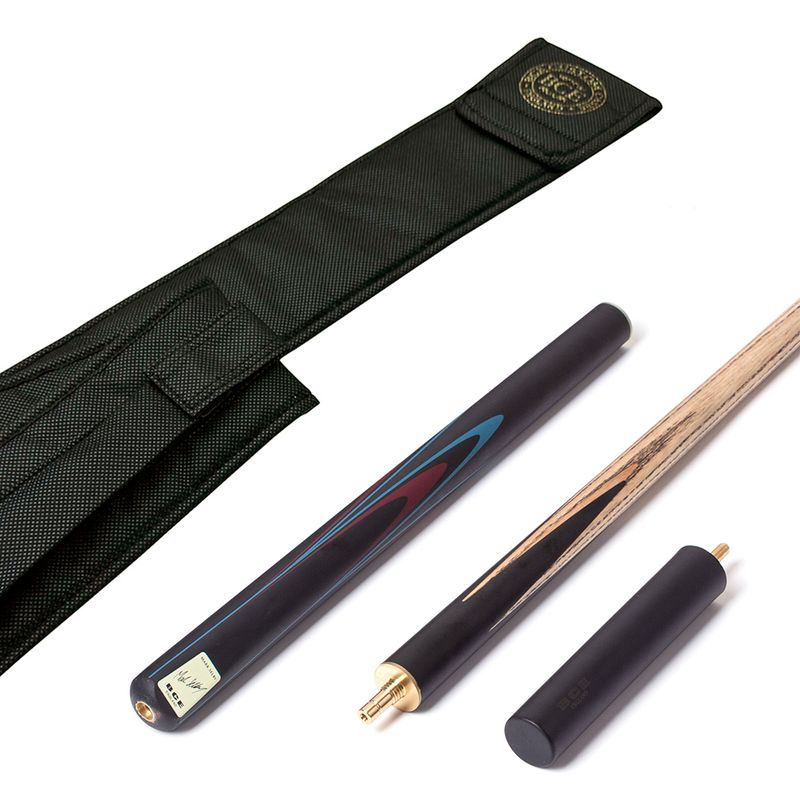 BCE Mark Selby 3 Piece Cue and Soft Case 3/4 Cut - 9.5mm Tip - 145cm - Black/Natural