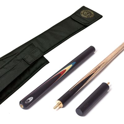 BCE 3 Piece Christophe Lambert Cue and Soft Case 3/4 Cut - 9.5mm Tip - 145cm - Black/Natural