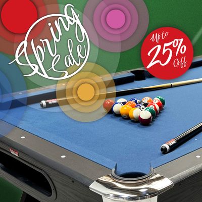 BCE Table Sports Spring Sale - Up to 25% Off Riley and BCE Branded Snooker and Pool Tables