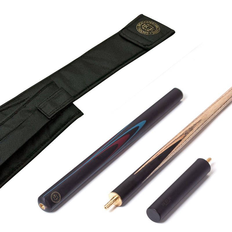 BCE Protege 3 Piece Cue and Soft Case 3/4 Cut - 9.5mm Tip - 145cm - Black/Natural