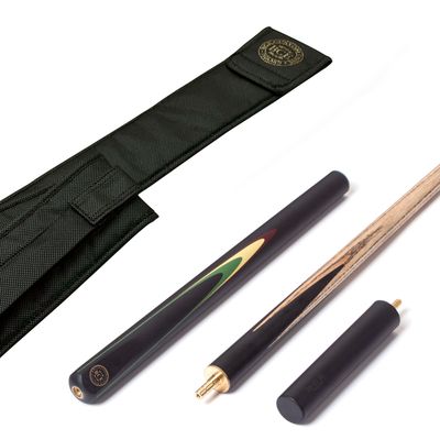 BCE Protege 3 Piece Cue and Soft Case 3/4 Cut - 9.5mm Tip - 145cm - Black/Natural