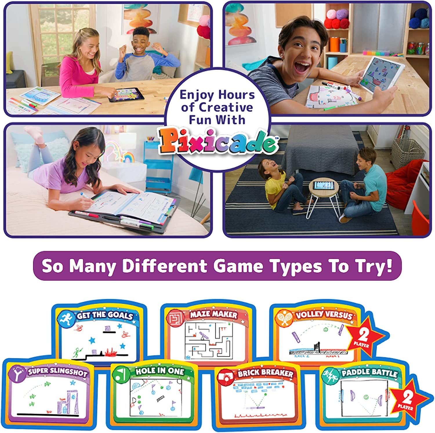 PIXICADE Mobile Game Maker: DRAW CREATE & PLAY YOUR OWN VIDEO GAMES STEM  ART NEW