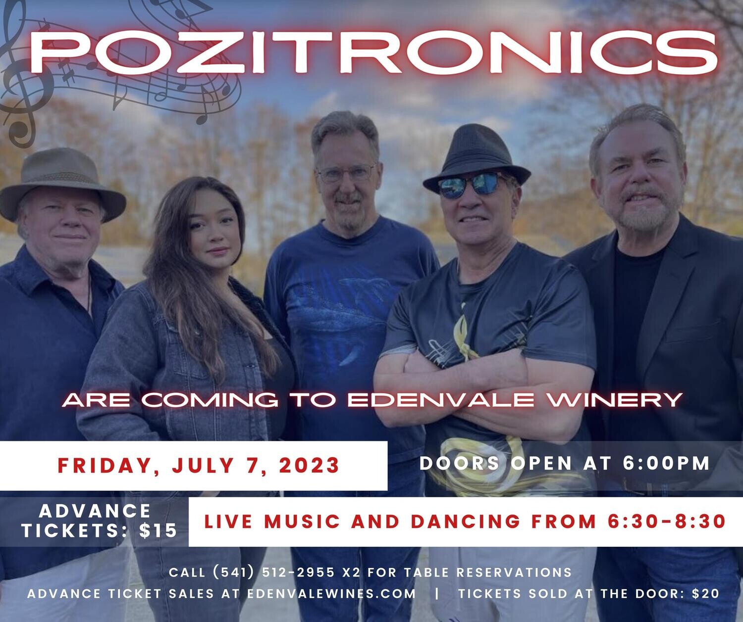 Pozitronics At EdenVale July 7th