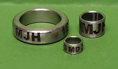 AFA Custom Closed Stainless Steel Bands (10 Count) FREE SHIPPING Orders May Take up to Three Weeks to Be Delivered