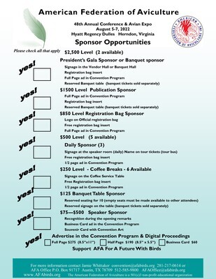 Sponsorship Opportunities at the AFA 2022 Annual Conference