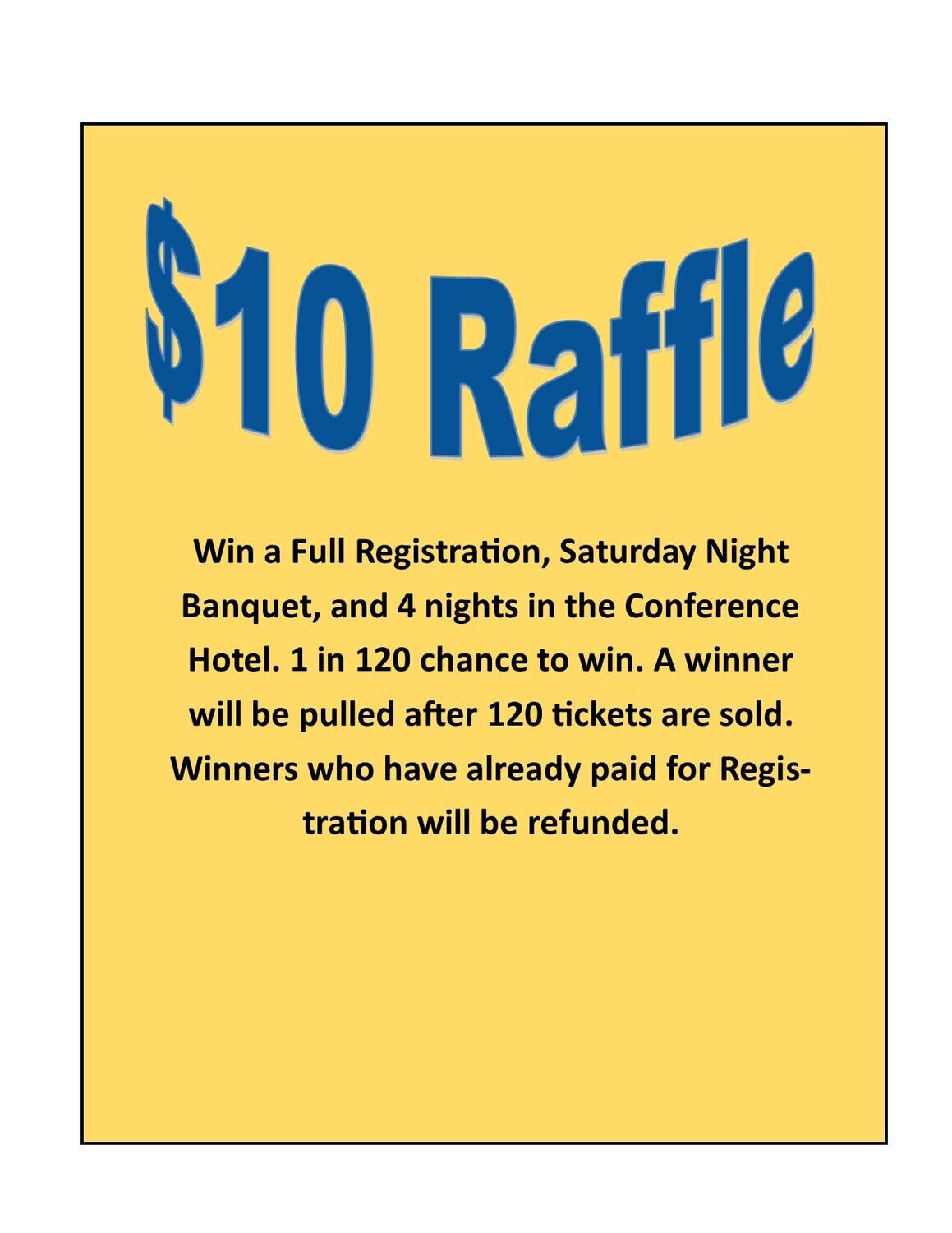 Special $10 Raffle: Win a full AFA Conference Registration with 4 night hotel stay for the 2024 AFA conference