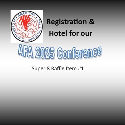 Super 8 Raffle Ticket
Prize #1 Full Registration and Hotel for AFA Conference 2025