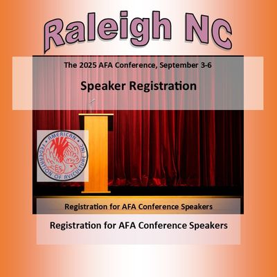 2025 Conference Speaker Registration, Raleigh NC