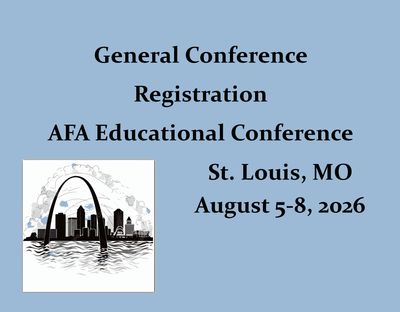 Conference Registration (General) for the AFA Educational Conference, St. Louis, MO August 5-8, 2026