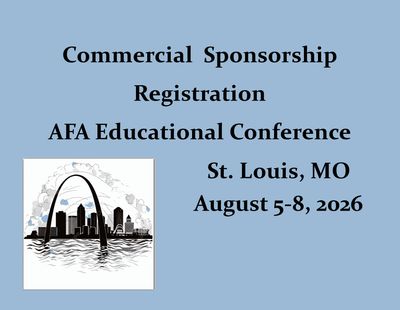 Commercial Sponsorship Registration for the AFA 2025 Educational Conference, St. Louis, MO (August 5-8, 2026)