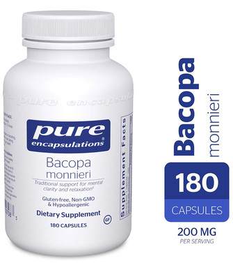 bacopa monnieri pure 180 capsules, pure encapsulations FINAL SALE bacopa monnieri pure 180 capsules, pure encapsulations FINAL SALE