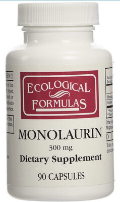 monolaurin 300mg 90 capsules, ecological formulas