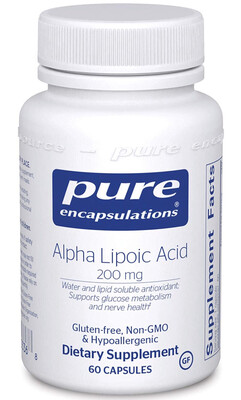 alpha lipoic acid 200mg 60 capsules, pure encapsulations