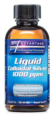 colloidal silver 1000ppm liquid 60ml, dr's advantage