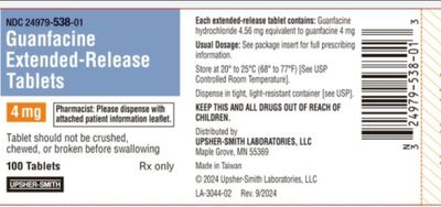 guanfacine 4mg 100 tablet, ushersmith