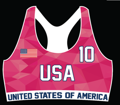 USA Beach Handball OFFICIAL Game Sports Bra Uniform Top