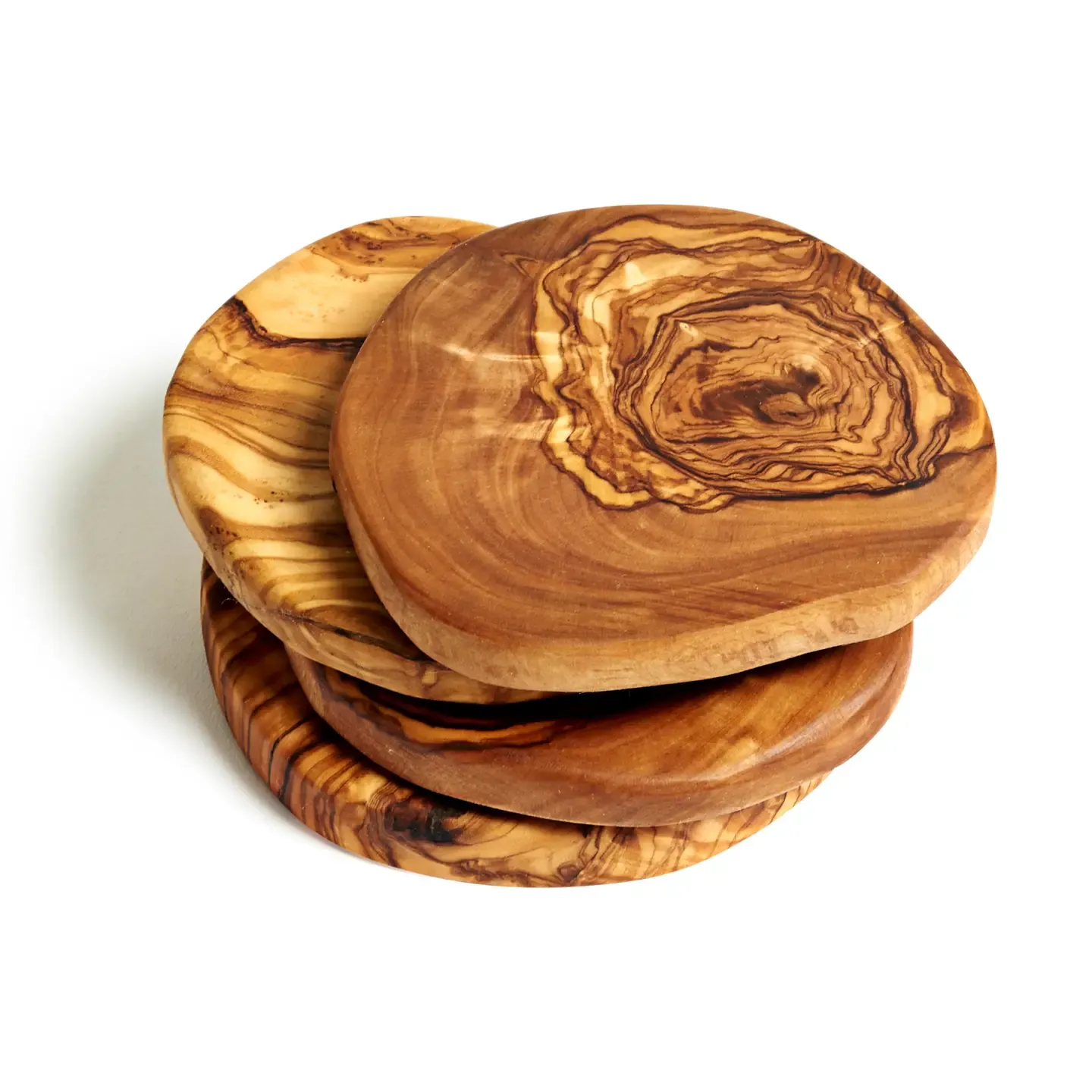 Circle Olive Wood Coasters|