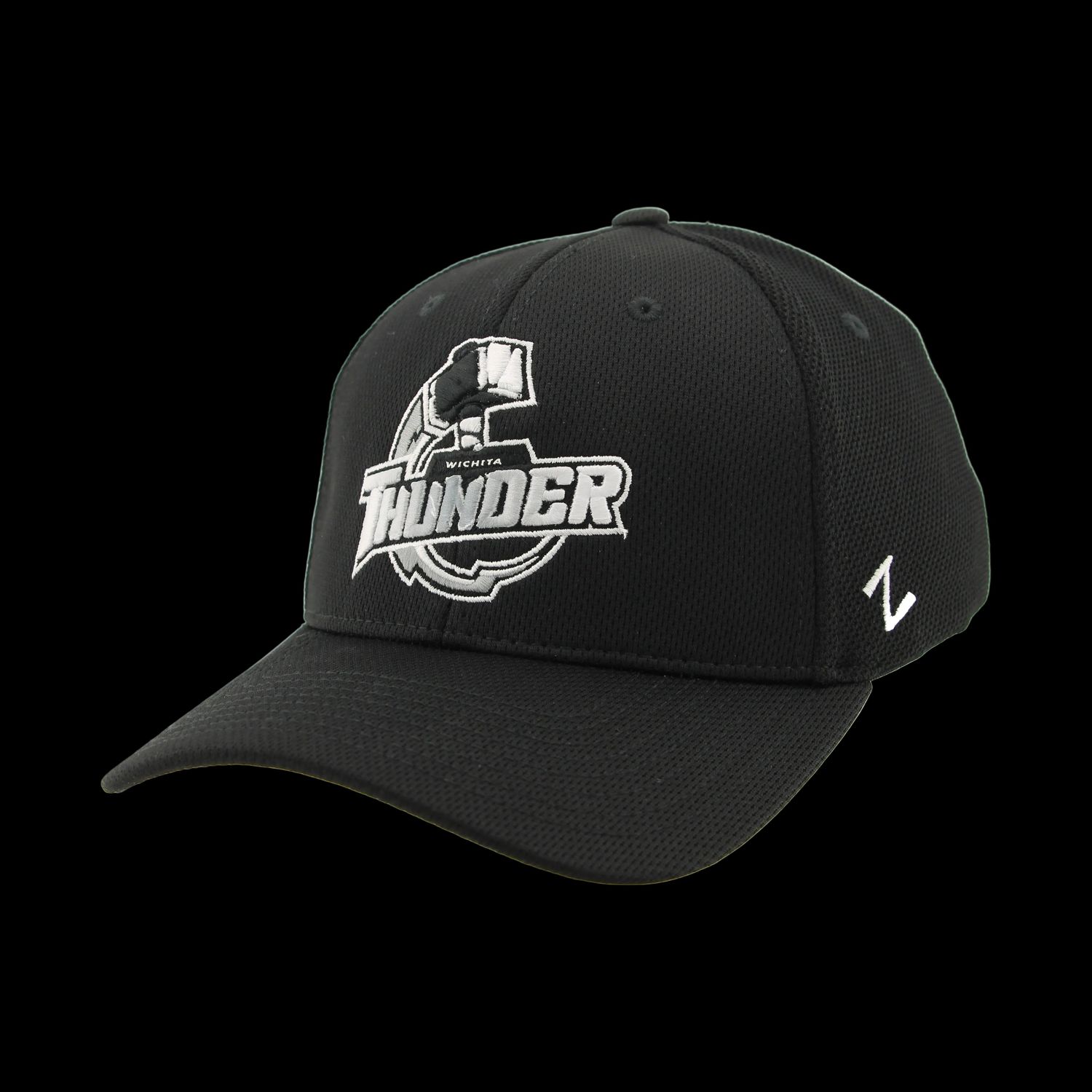 Silver and Black Thunder Logo ZFit Hat