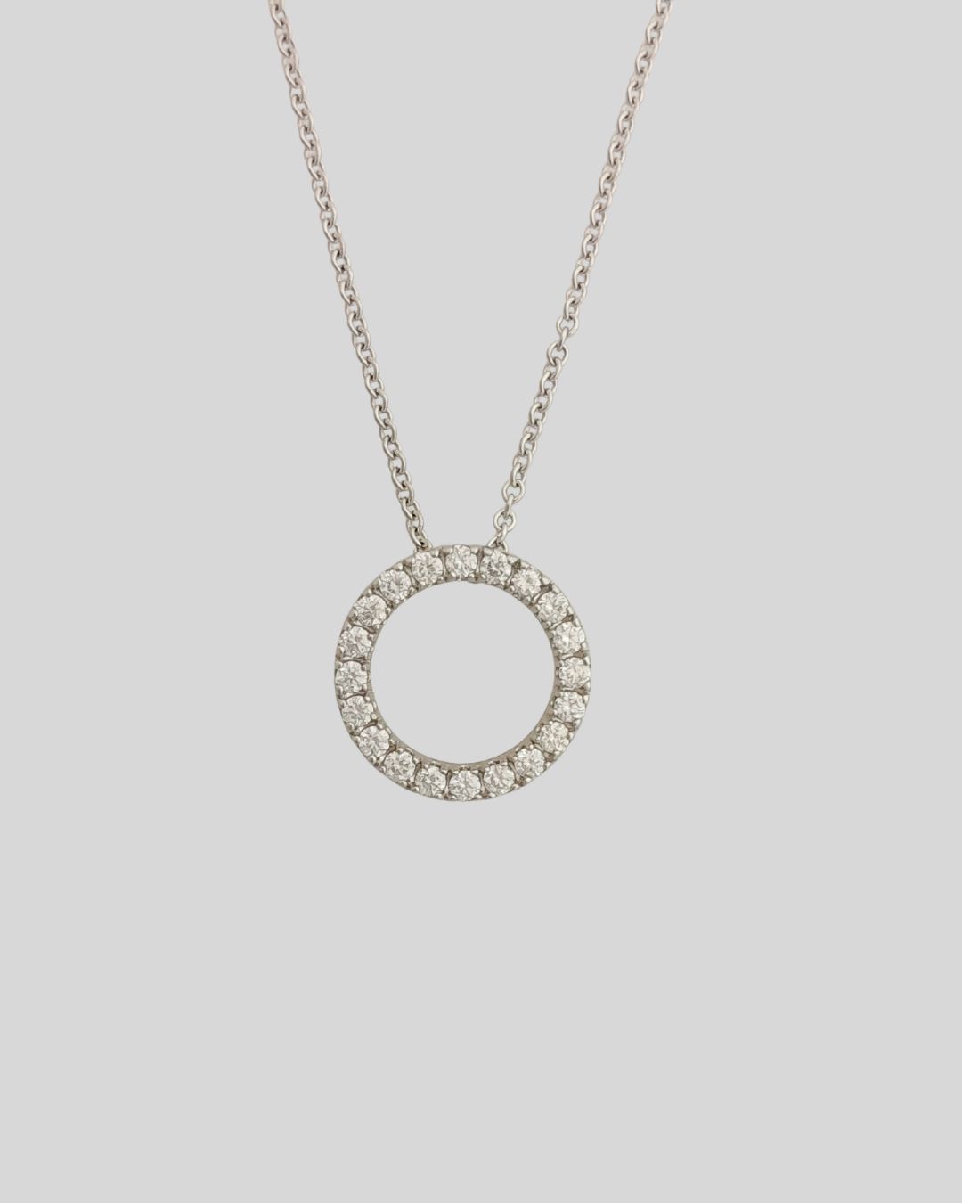 0.88ct Diamond Circle Pendant in 9ct White Gold 0.88ct Diamond Circle Pendant in 9ct White Gold
