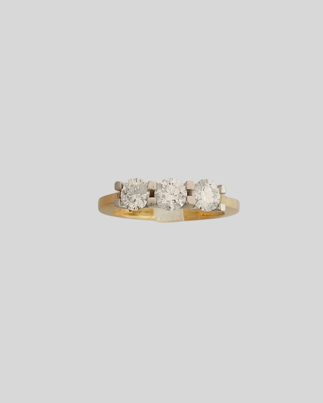 1.00ct  Diamond Three-Stone Ring, 18ct Gold and Platinum