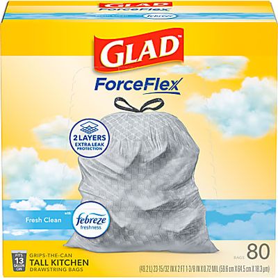 80 Ct Glad Febreze Trash Bags