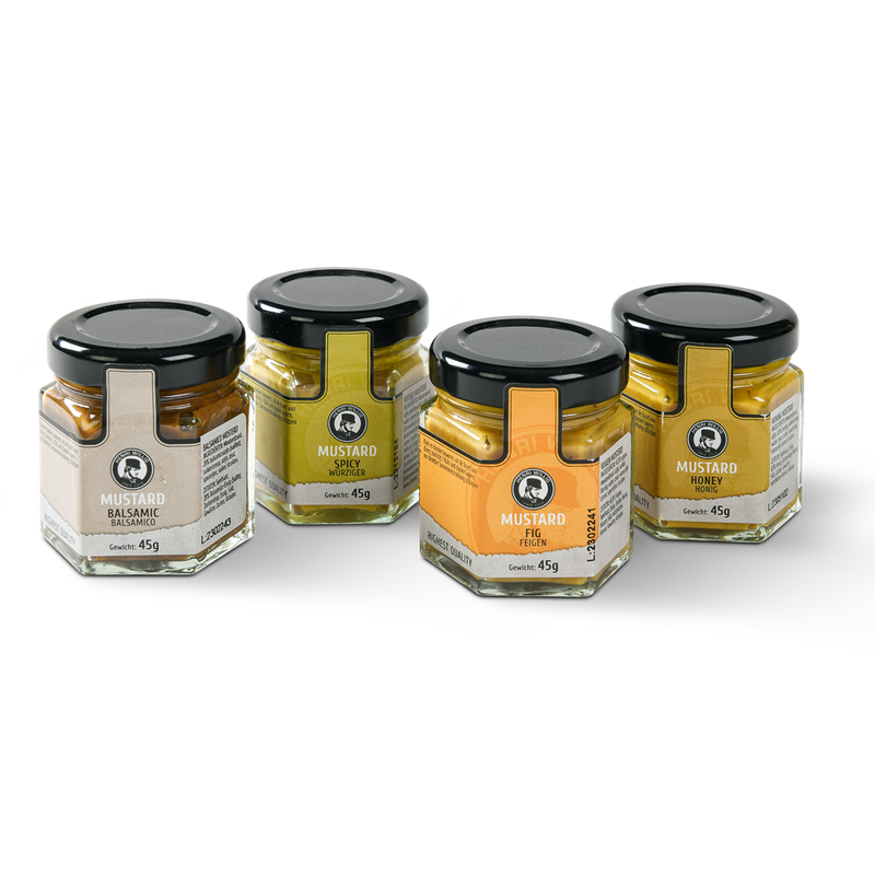 Henri Willig Combinatie van 4 kleine potjes mosterd