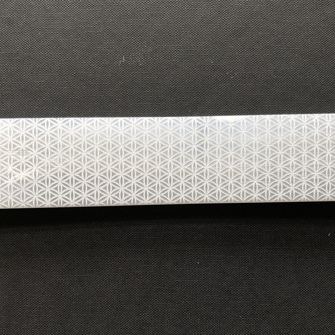 Selenite Platform Engraved Flower of Life